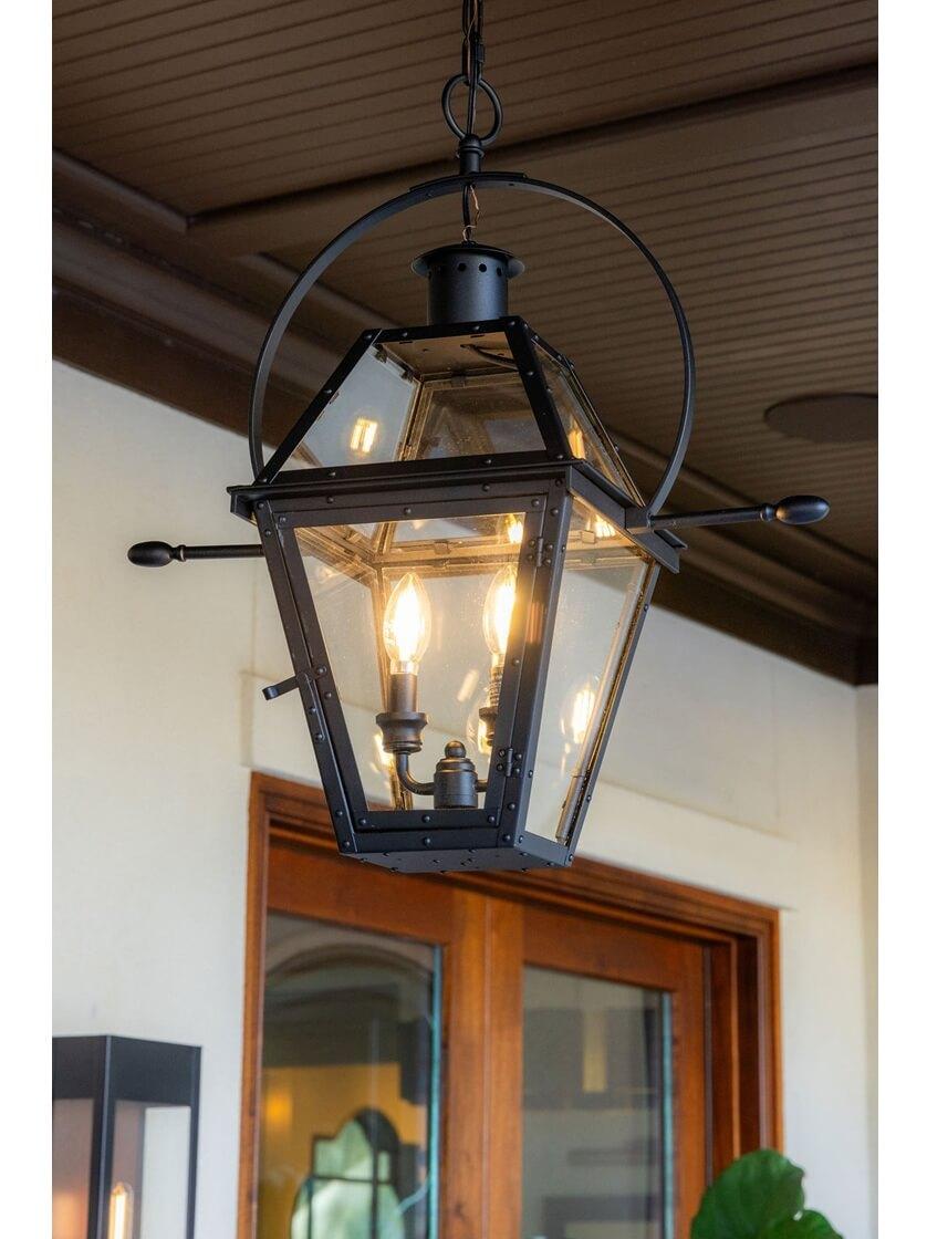 Rue De Royal Extra-Large Hanging Lantern in Aged Copper | House of