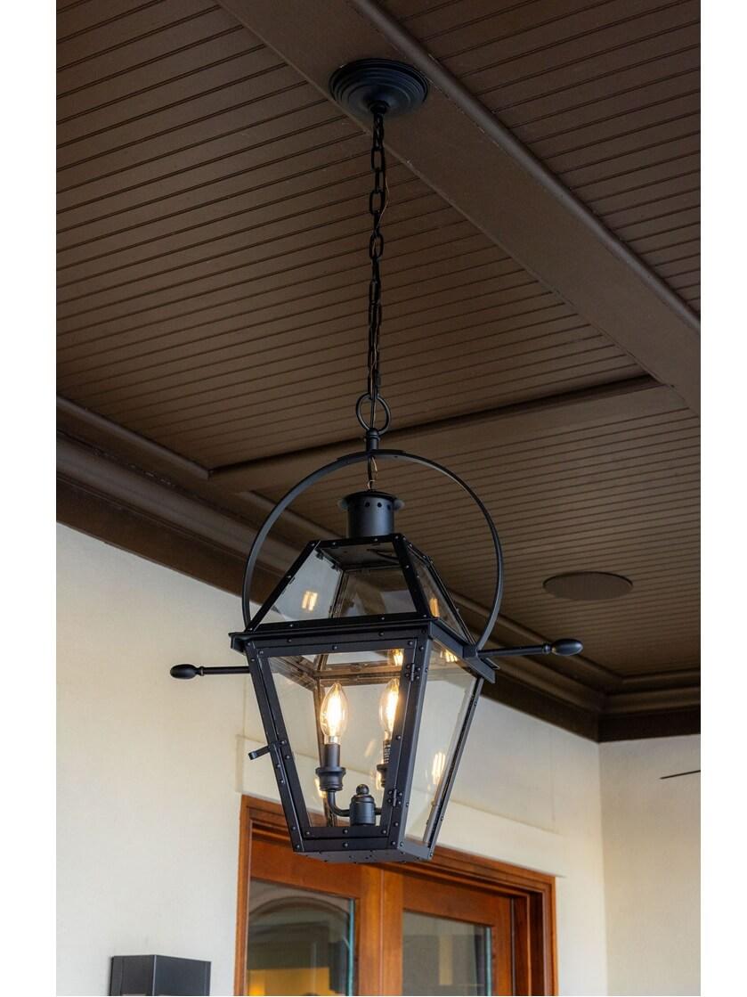 Rue De Royal Extra-Large Hanging Lantern in Aged Copper | House of