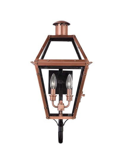 Alternate View 3 of Rue De Royal Large Wall Lantern in Aged Copper.