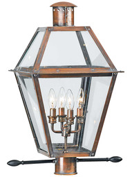 Rue De Royal Extra Large Post Lantern in Aged Copper.