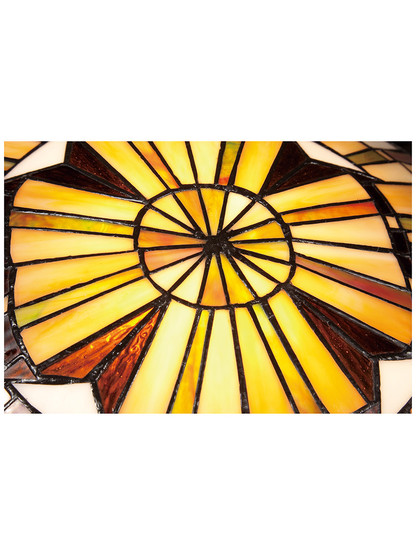 Reed Stained Glass 17" Flush-Mount Ceiling Light