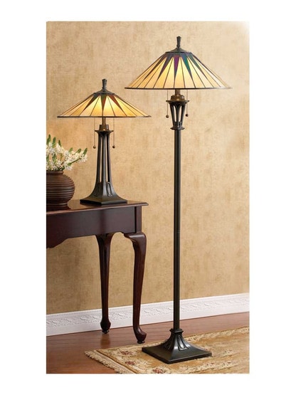 Alternate View of Gotham Floor Lamp in Vintage Bronze.