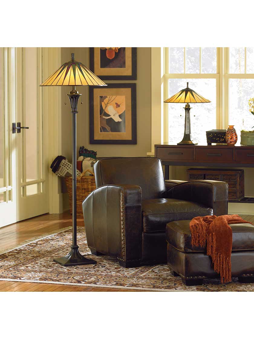 Vintage bronze floor lamp hotsell