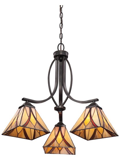 Alternate View 2 of Asheville 3-Light Chandelier.