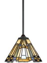 Inglenook Rod Hung Mini Pendant in Valiant Bronze Finish.