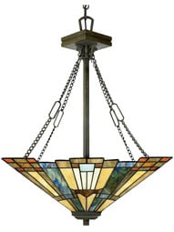 Inglenook Bowl Pendant With 3 Lights In Valiant Bronze.