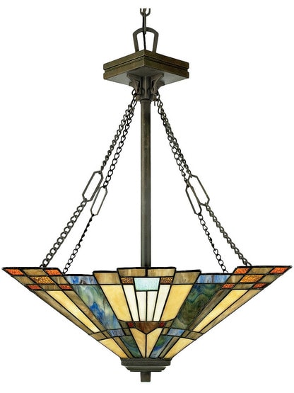 Inglenook Bowl Pendant With 3 Lights In Valiant Bronze.