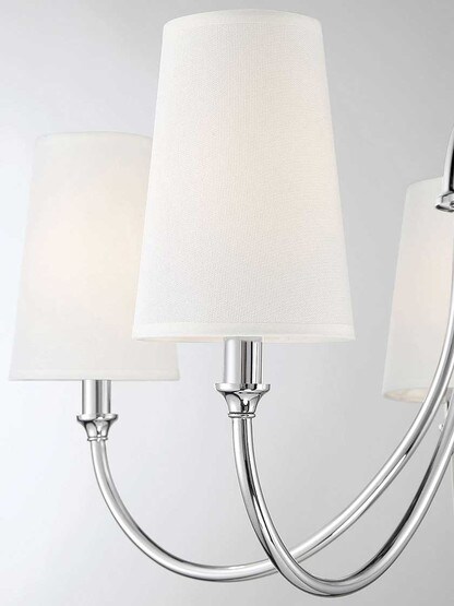 Alternate View 5 of Cameron 5 Light Chandelier.
