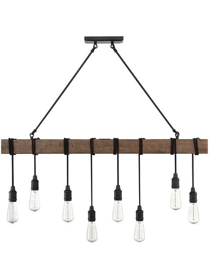 Alternate View of Burgess 8 Light Kitchen Island Light.