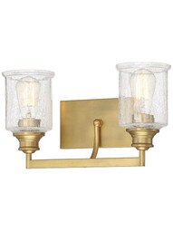Hampton Warm Brass 2 Light Bath Bar
