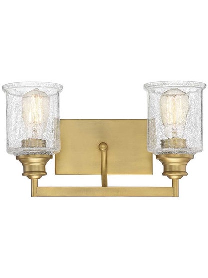 Alternate View of Hampton Warm Brass 2 Light Bath.
