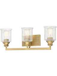 Hampton Warm Brass 3 Light Bath Bar