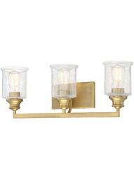 Hampton Warm Brass 3 Light Bath.