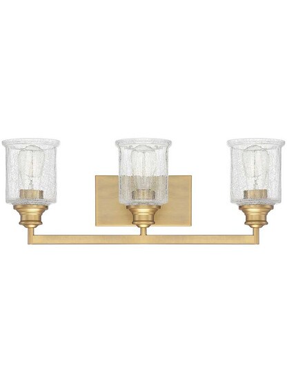 Alternate View 2 of Hampton Warm Brass 3 Light Bath.