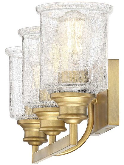Alternate View 3 of Hampton Warm Brass 3 Light Bath.