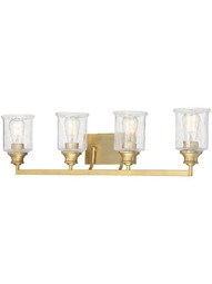 Hampton Warm Brass 4 Light Bath Bar