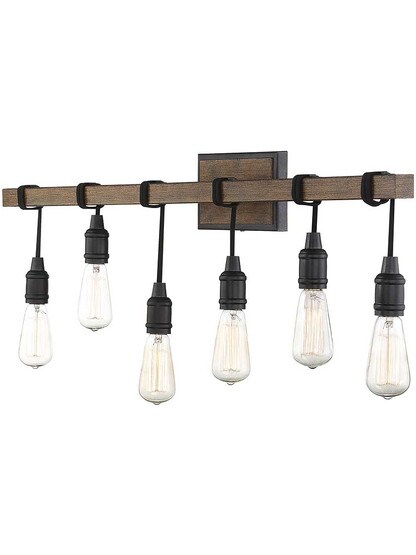 Alternate View of Burgess 6 Light Bath Bar.