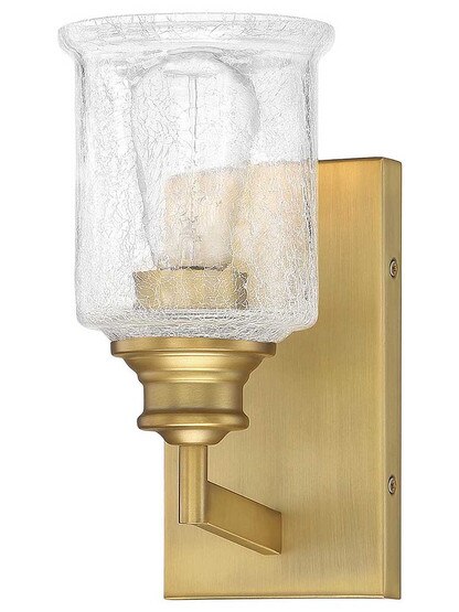 Alternate View of Hampton Warm Brass 1 Light Bath.