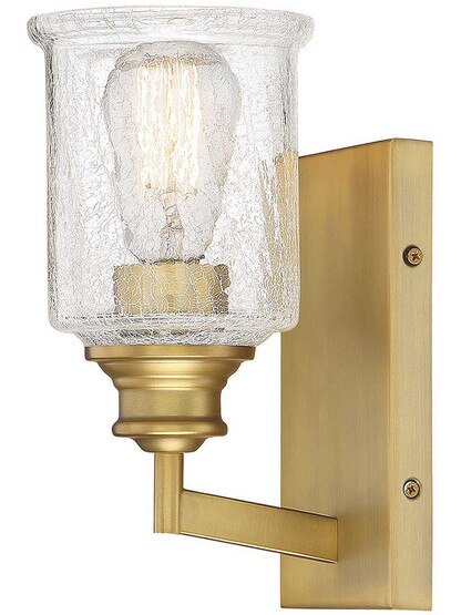 Alternate View 2 of Hampton Warm Brass 1 Light Bath.