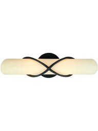 Roxbury Horizontal 2-Light Bath Sconce with Provence Glass Shade.