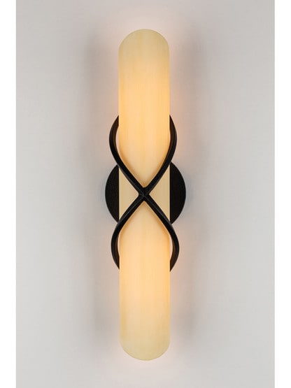 Roxbury Horizontal 2-Light Bath Sconce with Provence Glass Shade
