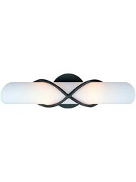 Roxbury Horizontal 2-Light Bath Sconce with Matte Opal Glass Shade