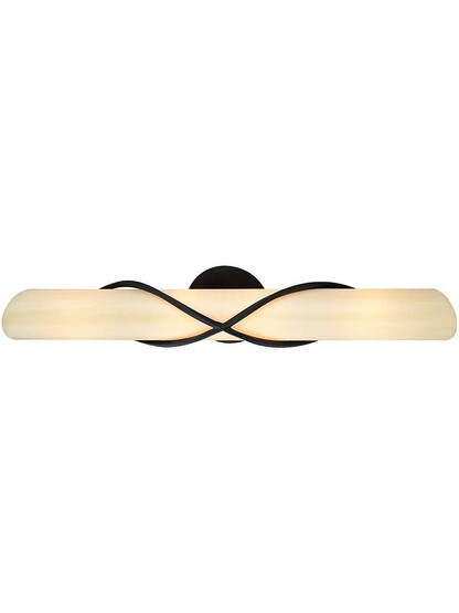 Roxbury Horizontal 4-Light Bath Sconce with Provence Glass Shade.