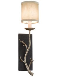 Adirondack 1-Light Sconce in Silver Leaf