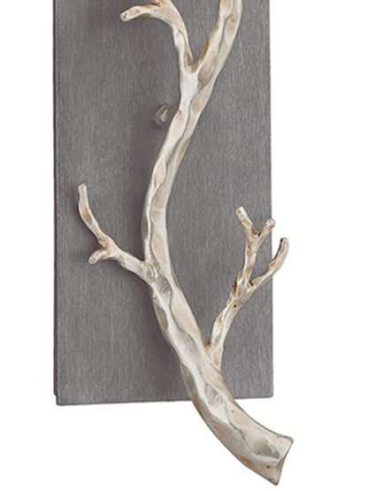 Adirondack 1-Light Sconce in Silver Leaf