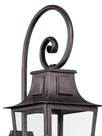 Parisian Square Large Exterior Wall Sconce in Aged Pewter