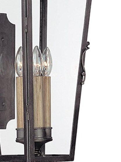 Parisian Square Large Exterior Wall Sconce in Aged Pewter
