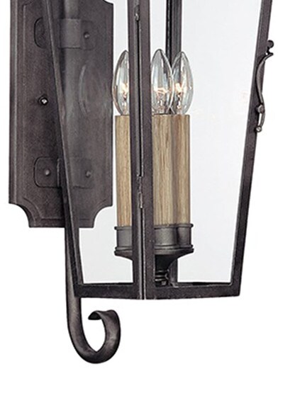 Parisian Square Large Exterior Wall Sconce in Aged Pewter