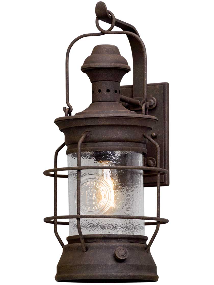 Large Rustic Lantern Wall Sconce