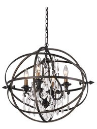 Byron Collection 4 Light Chandelier in Vintage Bronze