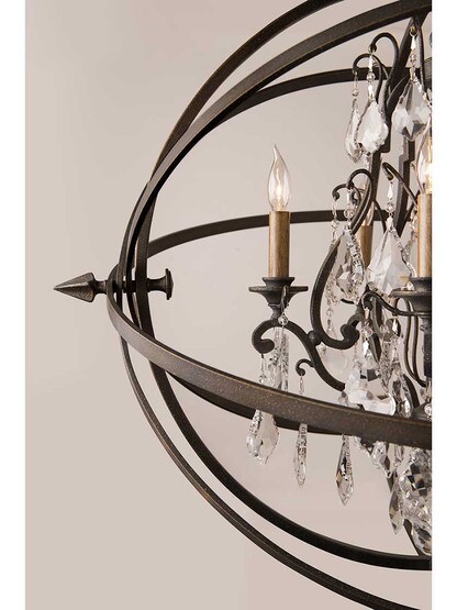 Alternate View of Byron Collection 4 Light Chandelier in Vintage Bronze