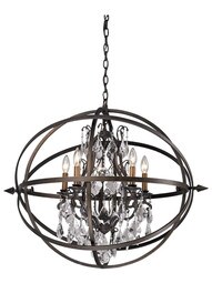 Byron Collection 5 Light Chandelier in Vintage Bronze