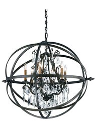 Byron Collection 6 Light Chandelier in Vintage Bronze