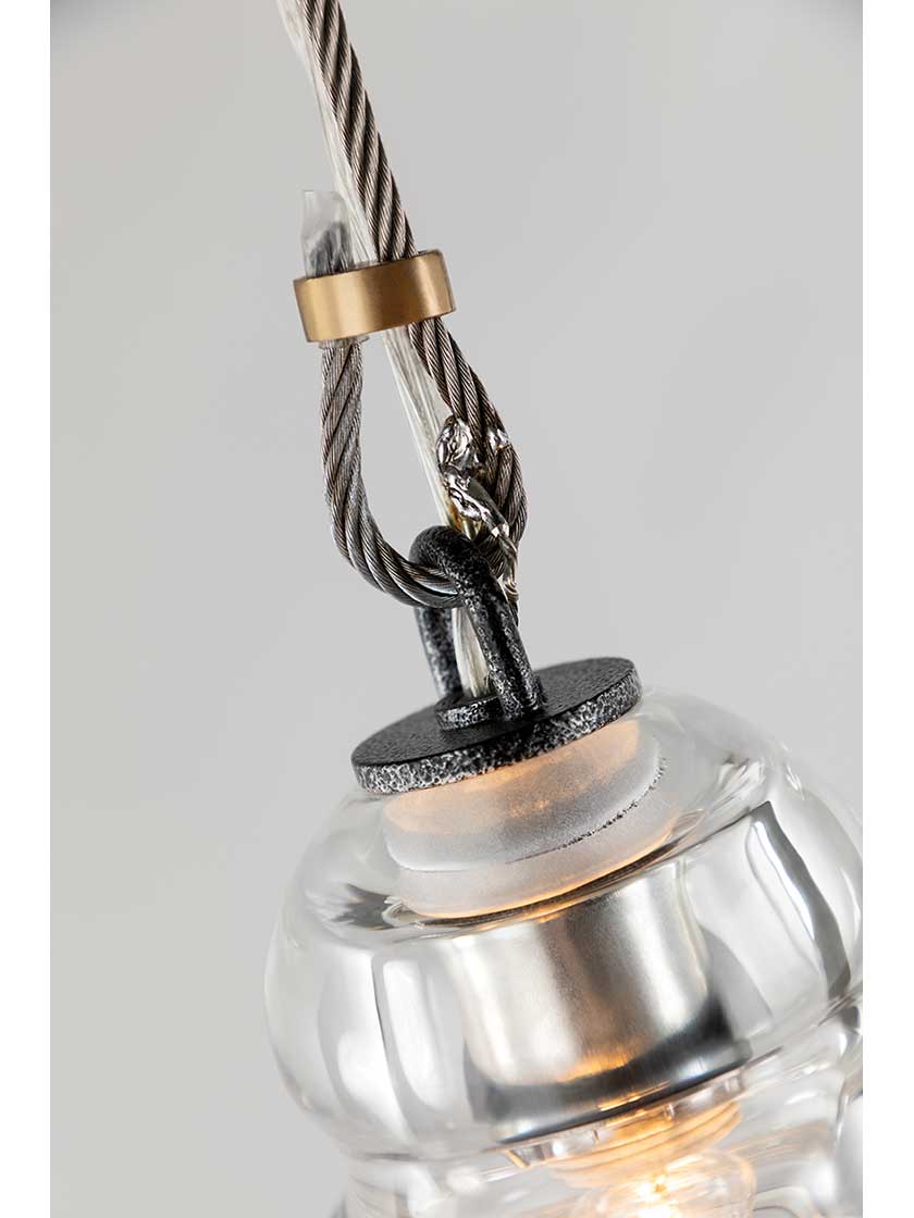 Alternate View of Menlo Park 5-Light Island Pendant in Old Silver.