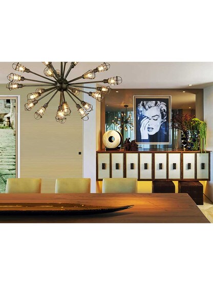 Alternate View of Conduit 13-Light Chandelier.