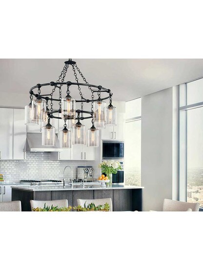 Alternate View of Gotham 20-Light Chandelier.