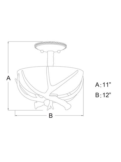 Yoho 12" Semi-Flush Ceiling Light