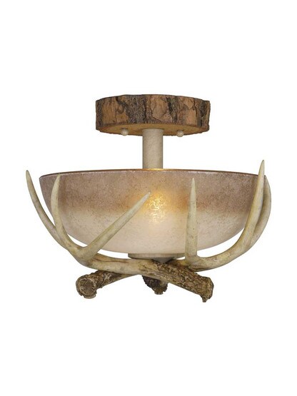 Lodge 12 inch Semi-Flush Mount Ceiling Light.