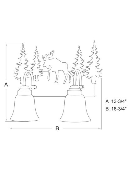 Yellowstone 2-Light Bath Sconce