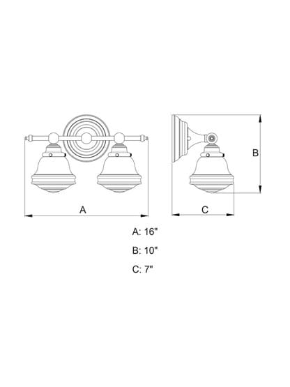 Huntley 2-Light Bath Sconce