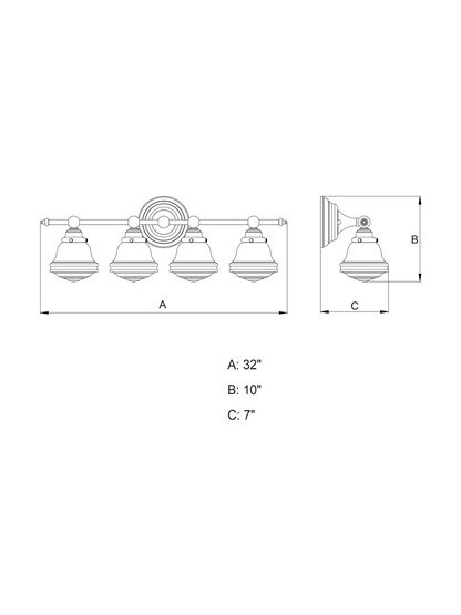 Huntley 4-Light Bath Sconce