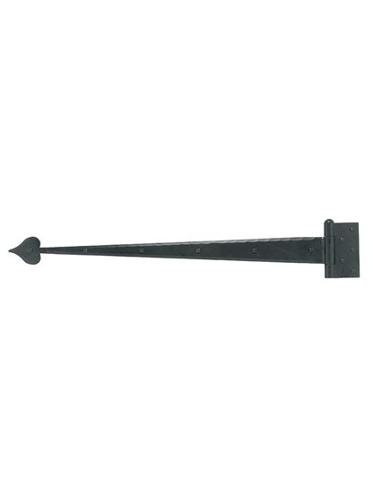Alternate View of Heavy Duty Forged Iron Strap Hinge With Heart Design