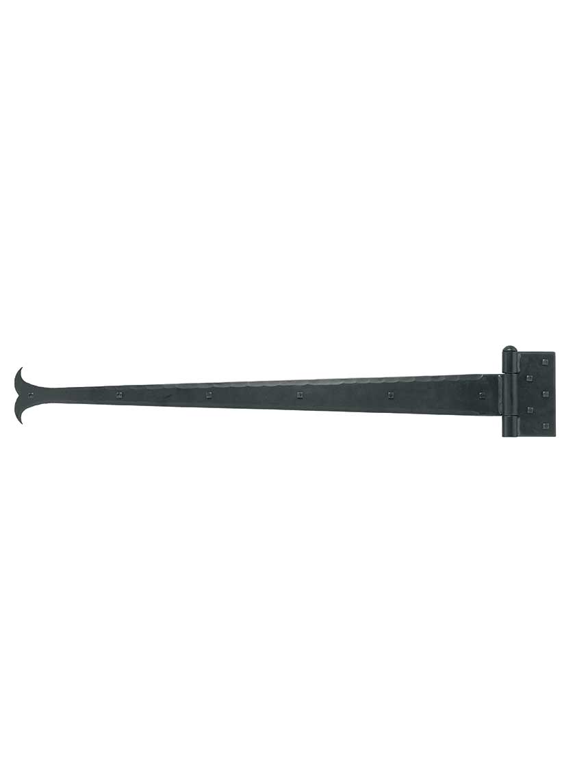 Heavy Duty Forged Iron Strap Hinge With Whale Tail Design