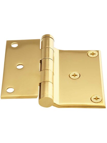 Alternate View 4 of 3 inch Solid Brass Half-Surface Door Hinge With 3/8 inch Offset