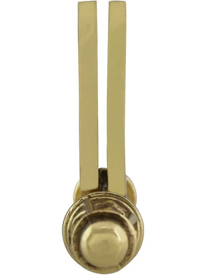 Alternate View 5 of 3 1/2 inch Premium Brass Aesthetic Pattern Hinge With Decorative Steeple Tips