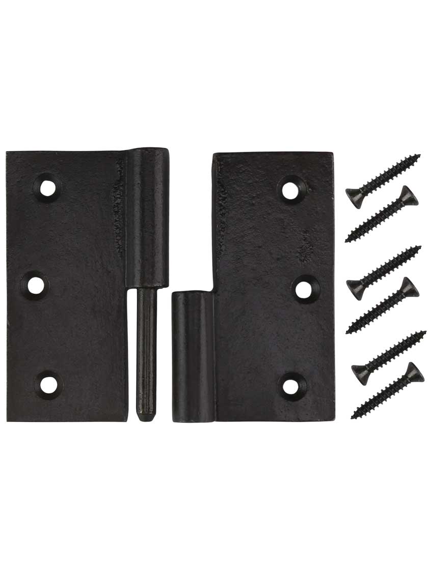 A Pair Of 3" 1/2 Cast Iron Butt Hinges 